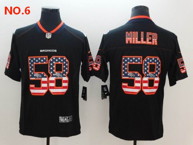 Men's Denver Broncos 58 Von Miller Jersey NO.6 ;